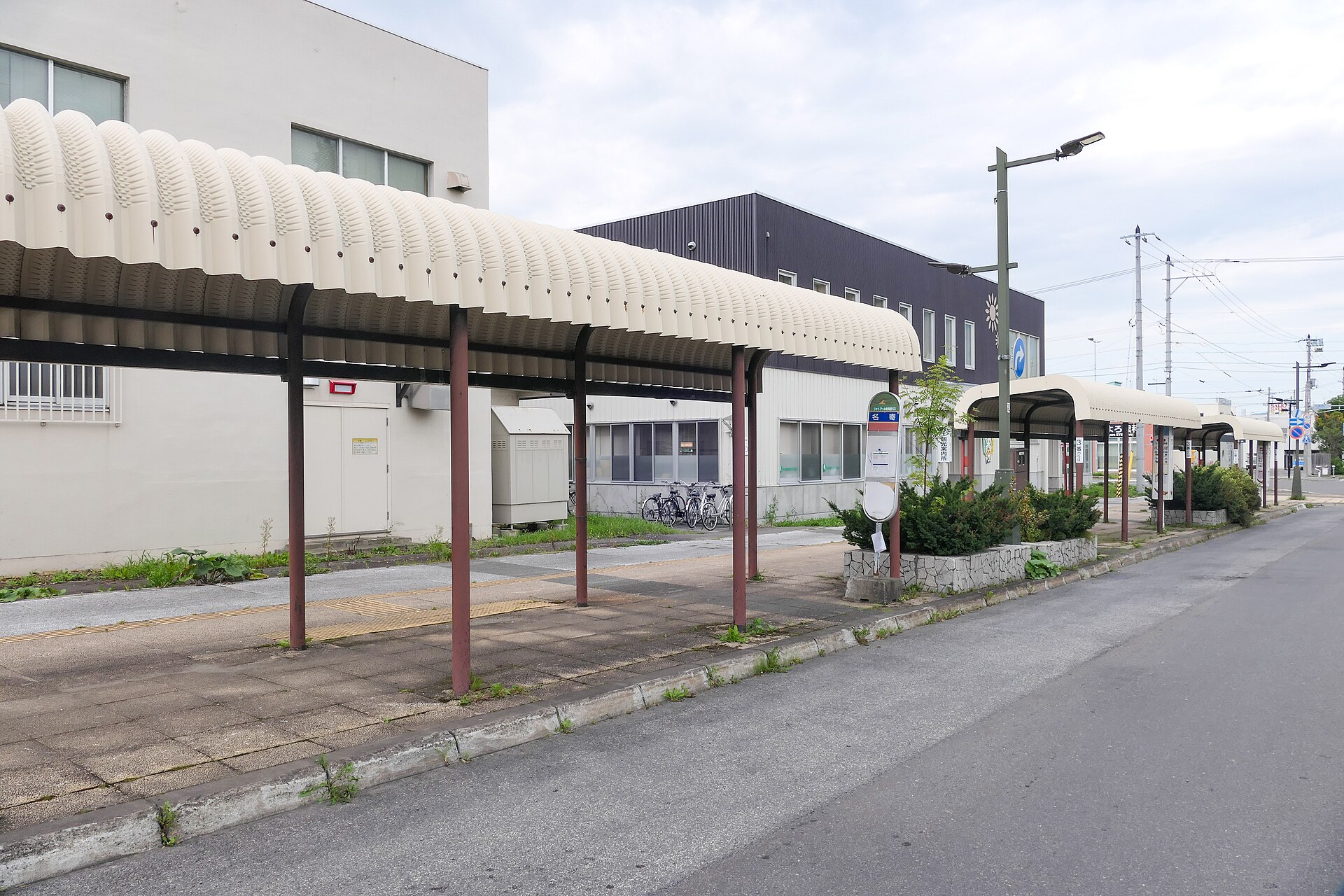 名寄駅前のバス乗り場