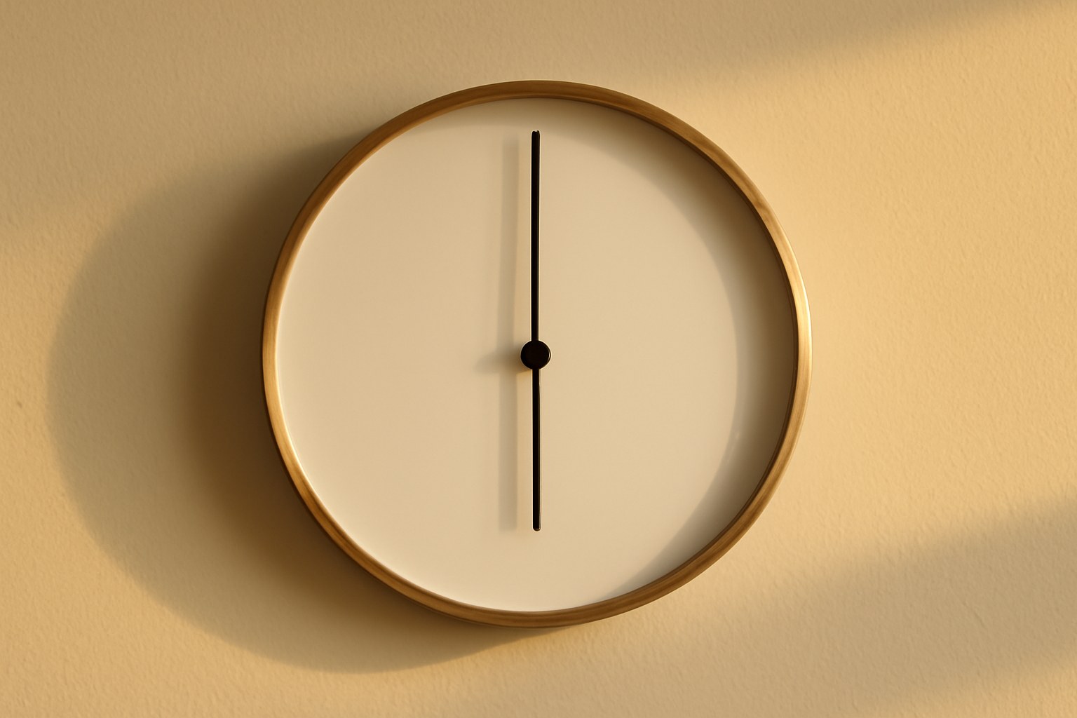 6時を指す壁掛け時計（イメージ）